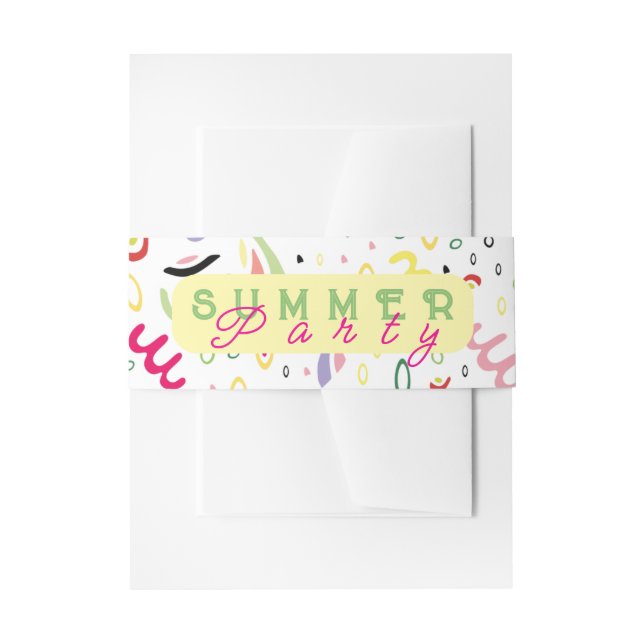Summer vibe. invitation belly band (Front Example)