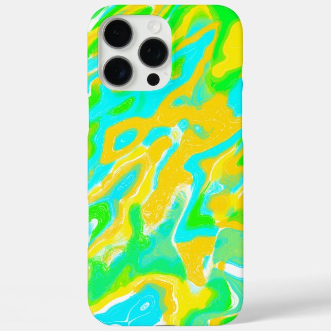 Summer Vibe Marble Texture Liquid Paint Mixture Case-Mate iPhone Case (Back)