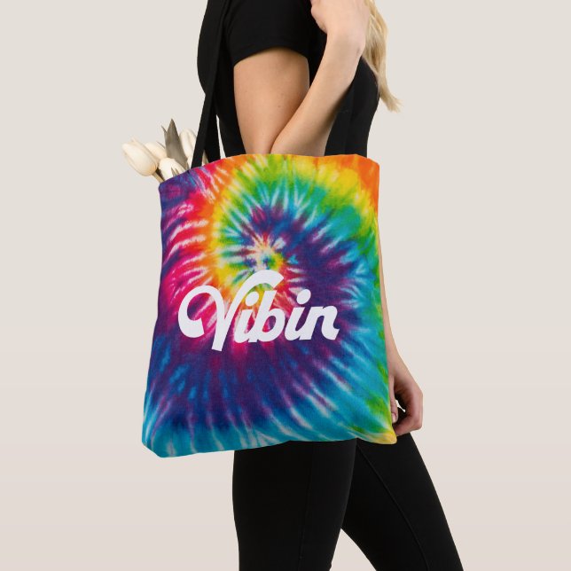 Summer Vibe Print Tote Bag (Close Up)