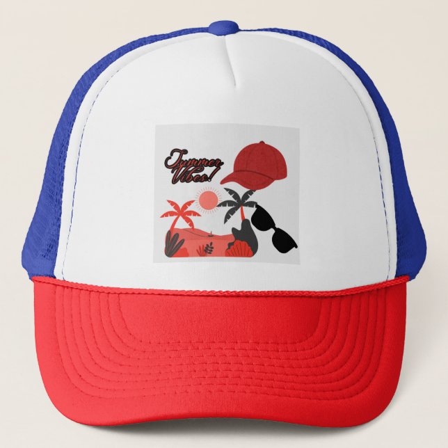 Summer Vibe  Trucker Hat (Front)