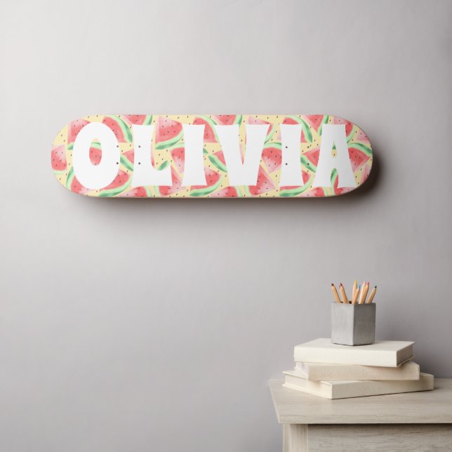 summer vibe watermelon custom sweet skateboard (Wall Art (Horz))