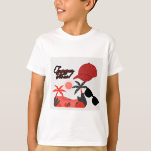 Summer Vibe White Short-Sleeve T-shirt for boys