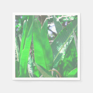 Summer Vibes Banana Tree Leaves Pale Green Napkin