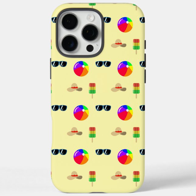 Summer Vibes Beach Ball Sunglasses Sun Hat Ice Pop Case-Mate iPhone Case (Back)