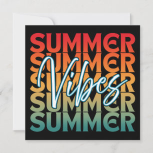 SUMMER VIBES BEACH FAMILY VACATION INVITATION