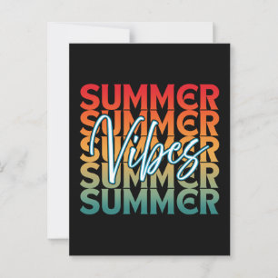 SUMMER VIBES BEACH FAMILY VACATION  POSTCARD