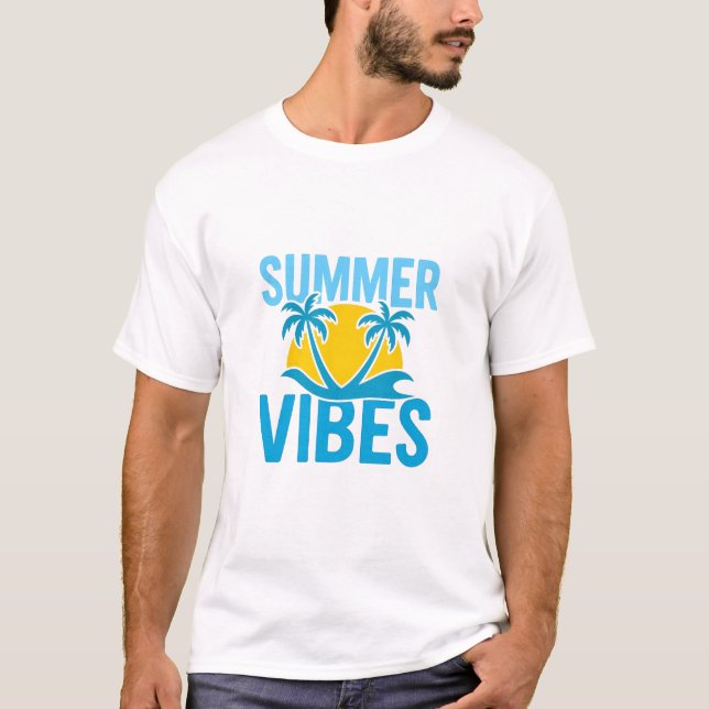 Summer Vibes Beach T-Shirt Design (Front)