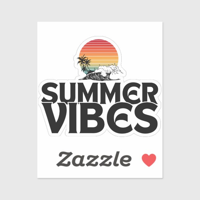 SUMMER VIBES BEACH VACATION QUOTES TYPOGRAPHY (Sheet)