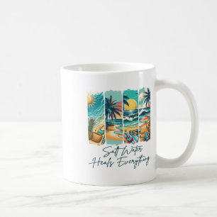 Summer Vibes Beach Vacation Salt Water Heals Every Coffee Mug