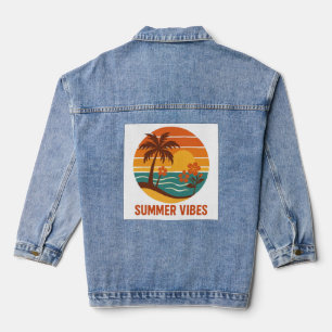 Summer Vibes – Bright, Tropical, and Fun Design Denim Jacket