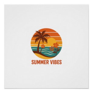 Summer Vibes – Bright, Tropical, and Fun Design Poster