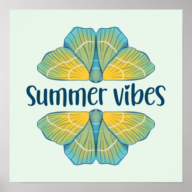 Summer Vibes Butterfly Poster (Front)