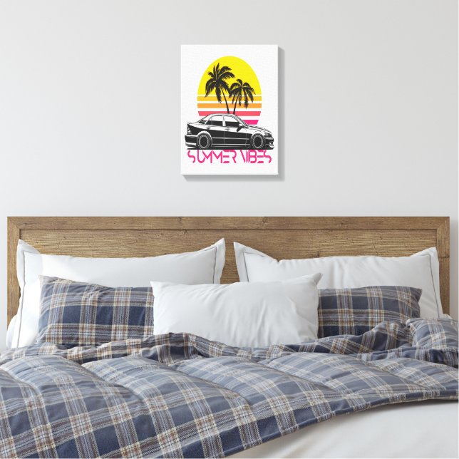 Summer vibes canvas print (Insitu(Bedroom))