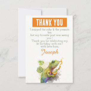 Summer Vibes Chameleon Cocktail - Birthday  Thank You Card
