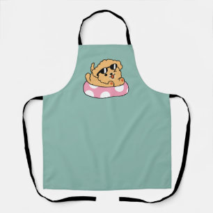 Summer Vibes Dog – Floating Puppy with Sunglasses Apron