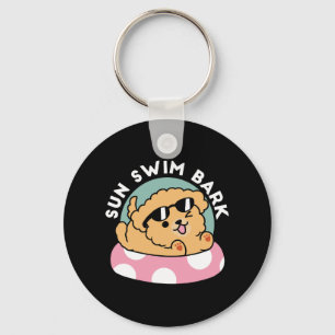 Summer Vibes Dog – Floating Puppy with Sunglasses Keychain