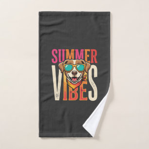 Summer Vibes Dog Sunglasses Hand Towel