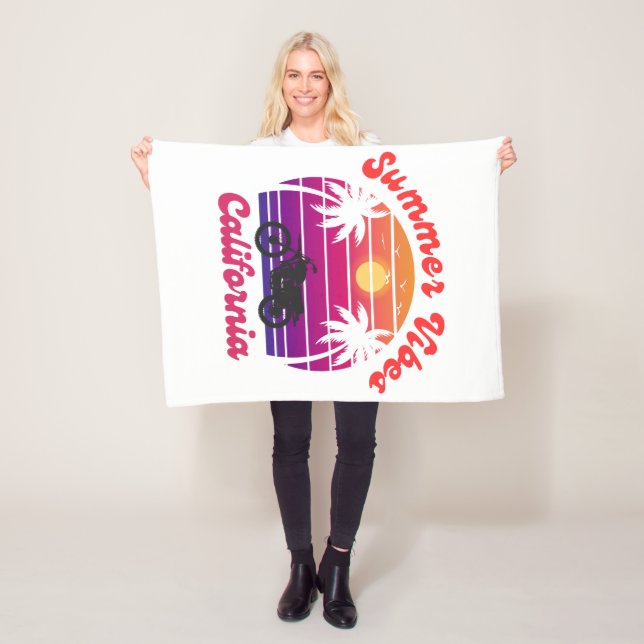 Summer Vibes Fleece Blanket (In Situ)