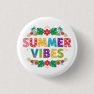Summer Vibes Floral Design-54504 Hoodie 1 Inch Round Button