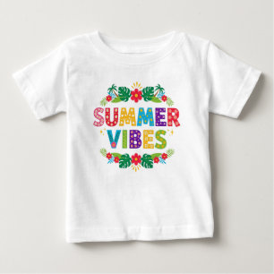 Summer Vibes Floral Design-54504 Hoodie Baby T-Shirt