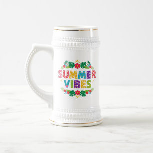 Summer Vibes Floral Design-54504 Hoodie Beer Stein