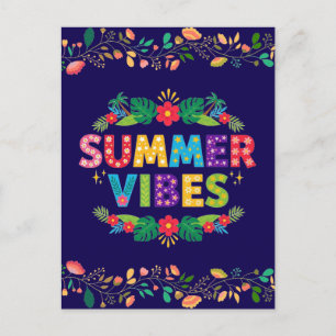 Summer Vibes Floral Design-54504 Hoodie Holiday Postcard