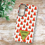 Summer Vibes Fun Watermelon Slices Pattern Samsung Galaxy Case<br><div class="desc">The design features a summer favourite snack watermelon slice pattern with template text inside a triangle. Personalize the text,  keep the text or edit using the design tool to select a font style,  size,  and colour you prefer. Change the text to a name or initials.</div>