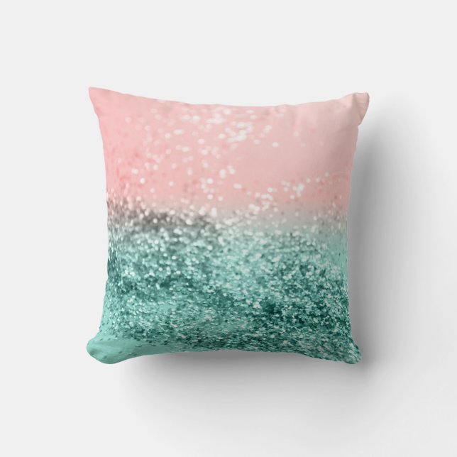 Summer Vibes Glitter #4 Throw Pillow (Front)
