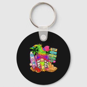 Summer Vibes Gnomes Beach Party Cute Gnome Hello S Keychain