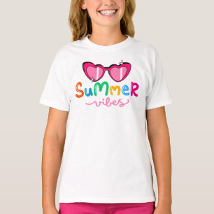 Summer Vibes - Heart Sunglasses T-Shirt