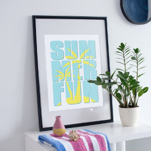 Summer vibes illustartion. poster