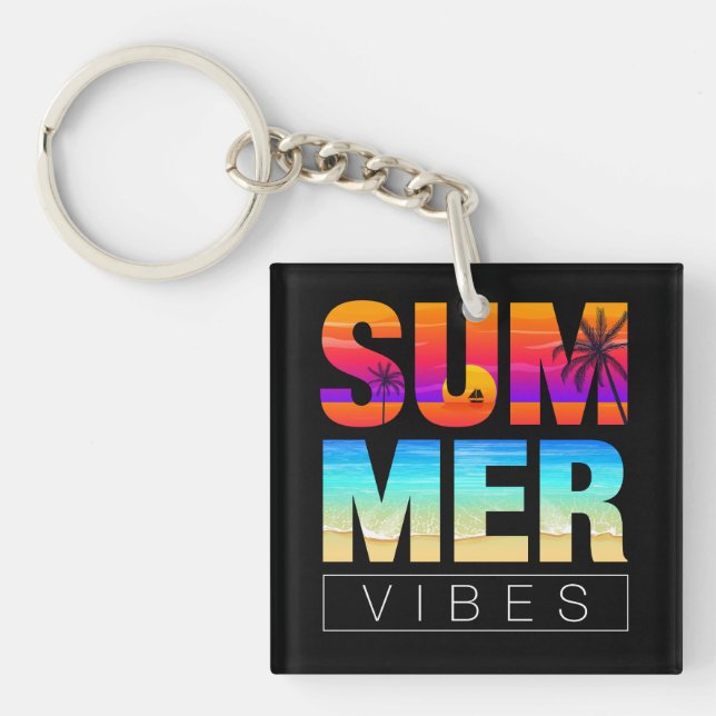 Summer Vibes Keychain (Front)