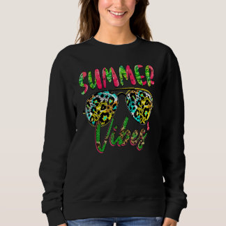 Summer Vibes Leopard Print Sunglasses Watermelon S Sweatshirt
