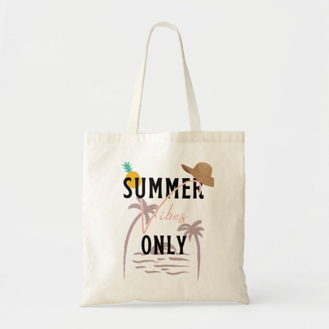 Summer Vibes Only Beach Tote Bag (Front)