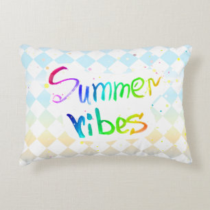 Summer vibes paint artistic creative accent pillow