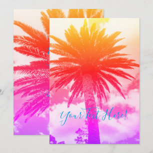 Summer Vibes Palm Tree All Purpose Invitation Card