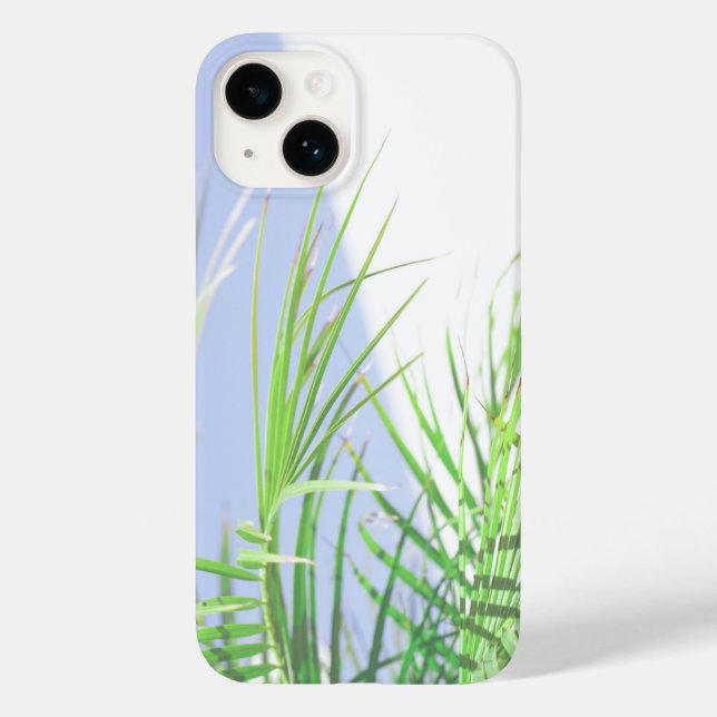 Summer Vibes Palm Tree Leaves Pale Green Pastel Case-Mate iPhone Case (Back)
