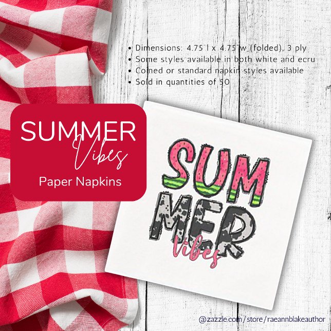 Summer Vibes Paper Napkin (Creator Uploaded)