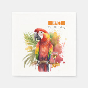 Summer vibes Parrot -  Birthday Party - Napkin