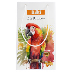 Summer vibes Parrot - Birthday Party - Small Gift Bag