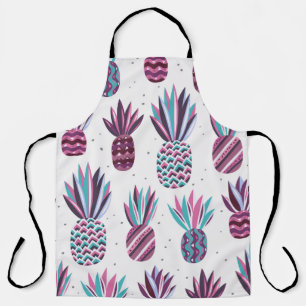 Summer Vibes: Pineapple Pattern, Colourful Dots Apron