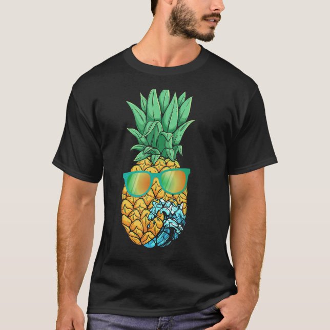 Summer Vibes Pineapple Sunglasses Wave Cool Tropic T-Shirt (Front)