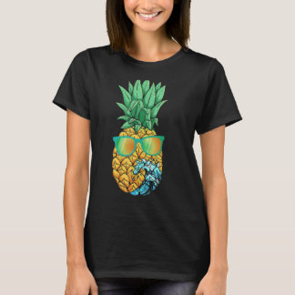 Summer Vibes Pineapple Sunglasses Wave Cool Tropic T-Shirt