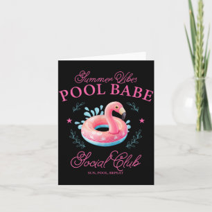 Summer Vibes Pool Babe Social Club Sun Pool Repeat Card