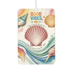 Summer Vibes Retro Beach Illustration Air Freshener