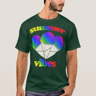 Summer vibes  retro rainbow snow cone tee s 80s 