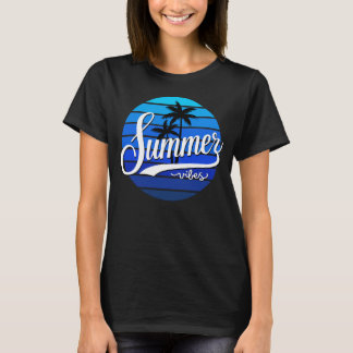 Summer Vibes Retro Sunset And Palm Trees Women's T-Shirt