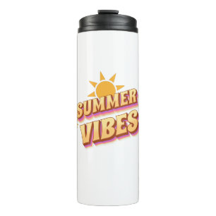 Summer Vibes Retro Thermal Tumbler