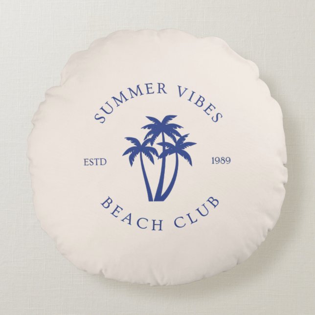 Summer Vibes Round Pillow (Front)