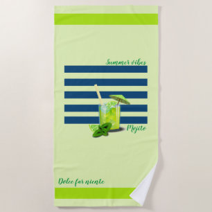 "Summer Vibes" Serviette de plage Mojito